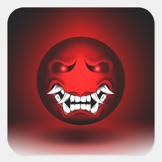 Sticker Carré Samouraïmoji (Devant)