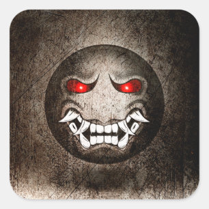 Sticker Carré Samouraïmoji Vintage