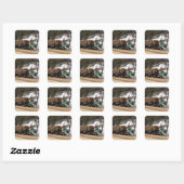 Sticker Carré S'amuser Se connecter - Se déconnecter Loging Truc (Feuille)