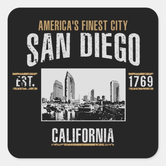 Sticker Carré San Diego (Devant)