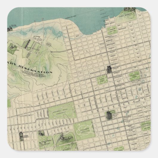 Sticker Carré San Francisco (Devant)