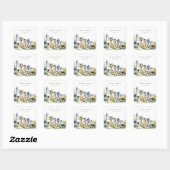 Sticker Carré San Francisco Painted Ladies Landscape Wedding (Feuille)