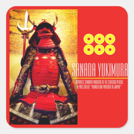 Sticker Carré SANADA YUKIMURA:Seal (Devant)