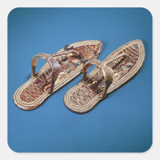 Sticker Carré Sandals, Tombeau de Toutankhamon, Nouveau-Royaume (Devant)