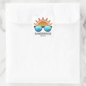 Sticker Carré Sandbridge Beach Virginia Lunettes de soleil (Sac)