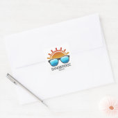 Sticker Carré Sandbridge Beach Virginia Lunettes de soleil (Enveloppe)