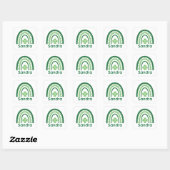 Sticker Carré Sandra Nom Clover Boho Rainbow (Feuille)