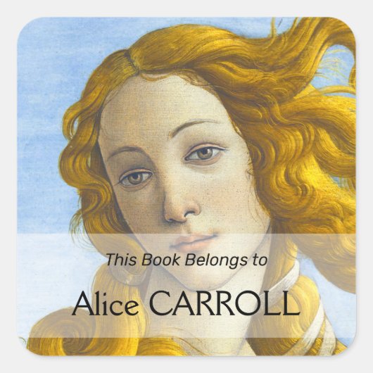 Sticker Carré Sandro Botticelli - Détail de la naissance de Vénu (Devant)