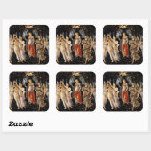 Sticker Carré Sandro Botticelli - La Primavera (Feuille)