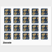 Sticker Carré Sandstone dice and terracotta maze game, Harappa, (Feuille)