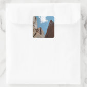 Sticker Carré Sandstone Rock Fins Utah Desert Photo (Sac)