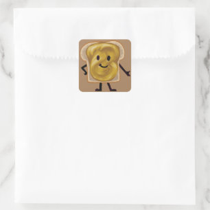 Sticker Carré Sandwich au beurre d'arachide Buddy