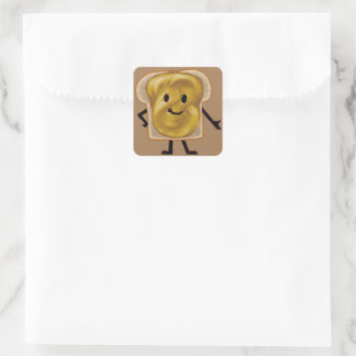 Sticker Carré Sandwich au beurre d'arachide Buddy