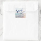 Sticker Carré Sanitizer Beach Mariage Favoriser Répandre L'Amour (Sac)