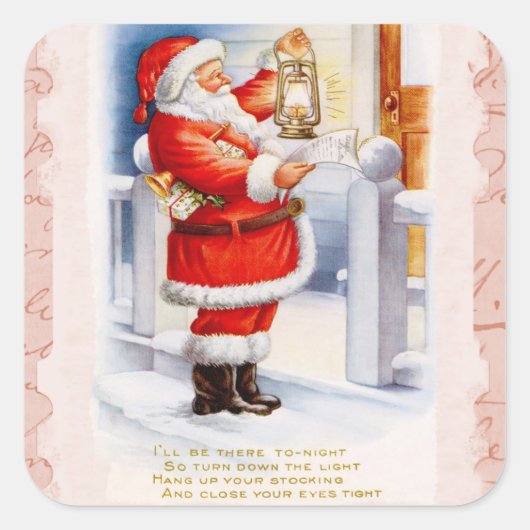Sticker Carré Santa Claus (Devant)