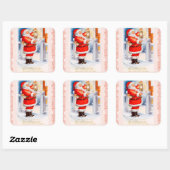 Sticker Carré Santa Claus (Feuille)