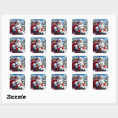 Sticker Carré Santa Claus (Feuille)