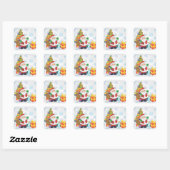 Sticker Carré Santa Claus (Feuille)