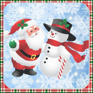 Sticker Carré Santa Claus et Snowman 20