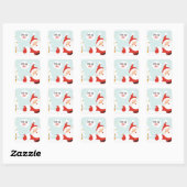 Sticker Carré Santa Claus - juste dire go (Feuille)