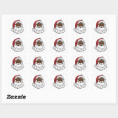 Sticker Carré santa claus noir (Feuille)