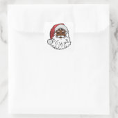 Sticker Carré santa claus noir (Sac)