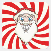 Sticker Carré Santa Claus Starburst Screwball Graphics (Devant)