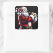 Sticker Carré Santa Golfing This Holiday Season (Sac)