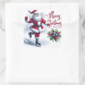 Sticker Carré Santa Ice Skating at Winter Fest (Sac)