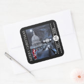 Sticker Carré Santa in London Christmas (Enveloppe)