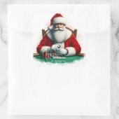 Sticker Carré Santa Playing Cards With Decorations (Sac)