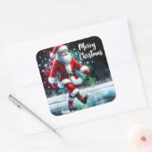 Sticker Carré Santa Skates Happily Outdoors (Enveloppe)