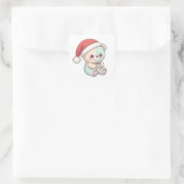 Sticker Carré Santa Teddy bear  (Sac)