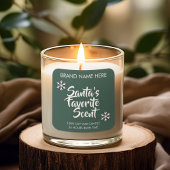 Sticker Carré Santa's Favorite Scent | Modern Candle Labels