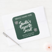 Sticker Carré Santa's Favorite Scent | Modern Candle Labels (Enveloppe)