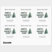 Sticker Carré Santa's Favorite Smell | Modern Candle Labels (Feuille)