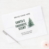 Sticker Carré Santa's Favorite Smell | Modern Candle Labels (Enveloppe)