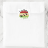 Sticker Carré Santas Sleigh tiré par des lévriers (Sac)