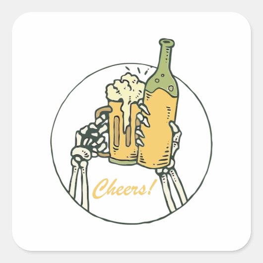 Sticker Carré Santé! (Devant)