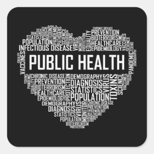 Sticker Carré Santé publique Cadeaux cardiaques Travailleur de s