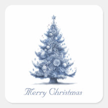Sapin de Noël en bleu de Delft personnalisable