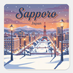Sticker Carré Sapporo, Japon