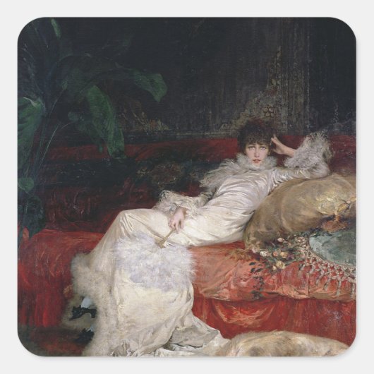 Sticker Carré Sarah Bernhardt 1876 (Devant)