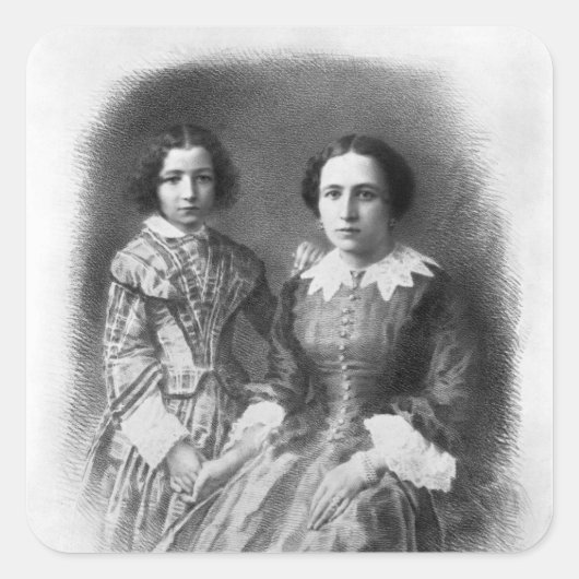 Sticker Carré Sarah Bernhardt et sa mère ? (Devant)