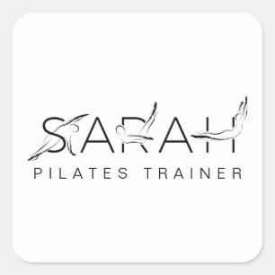 Sticker Carré SARAH Nom Pilates Instructeur