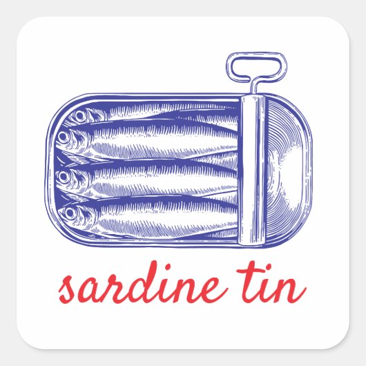 Sticker Carré Sardine (Devant)