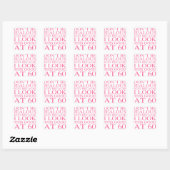 Sticker Carré Sassy 60e anniversaire pour les femmes (Feuille)