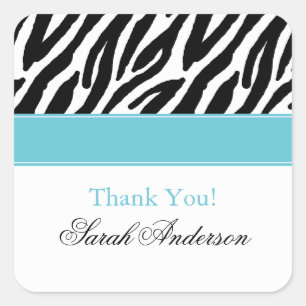 Sticker Carré Sassy Zebra Stripes