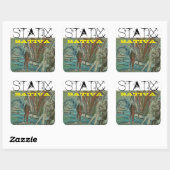 STICKER CARRÉ SATIVA STATIQUE (Feuille)