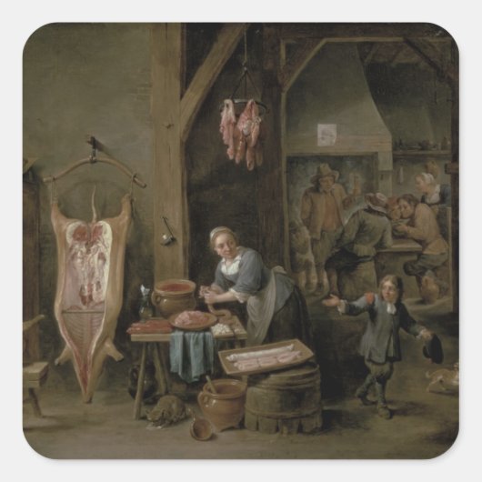 Sticker Carré Saucisson, 1651 (Devant)